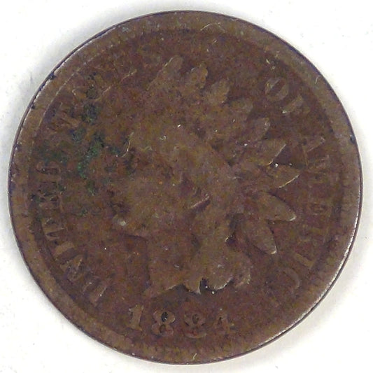1884 Indian Head Cent, VG-10 details