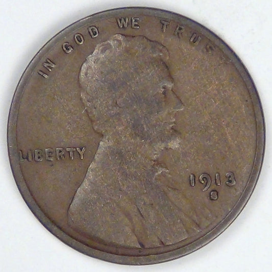 1913-S Lincoln Cent, VG-8