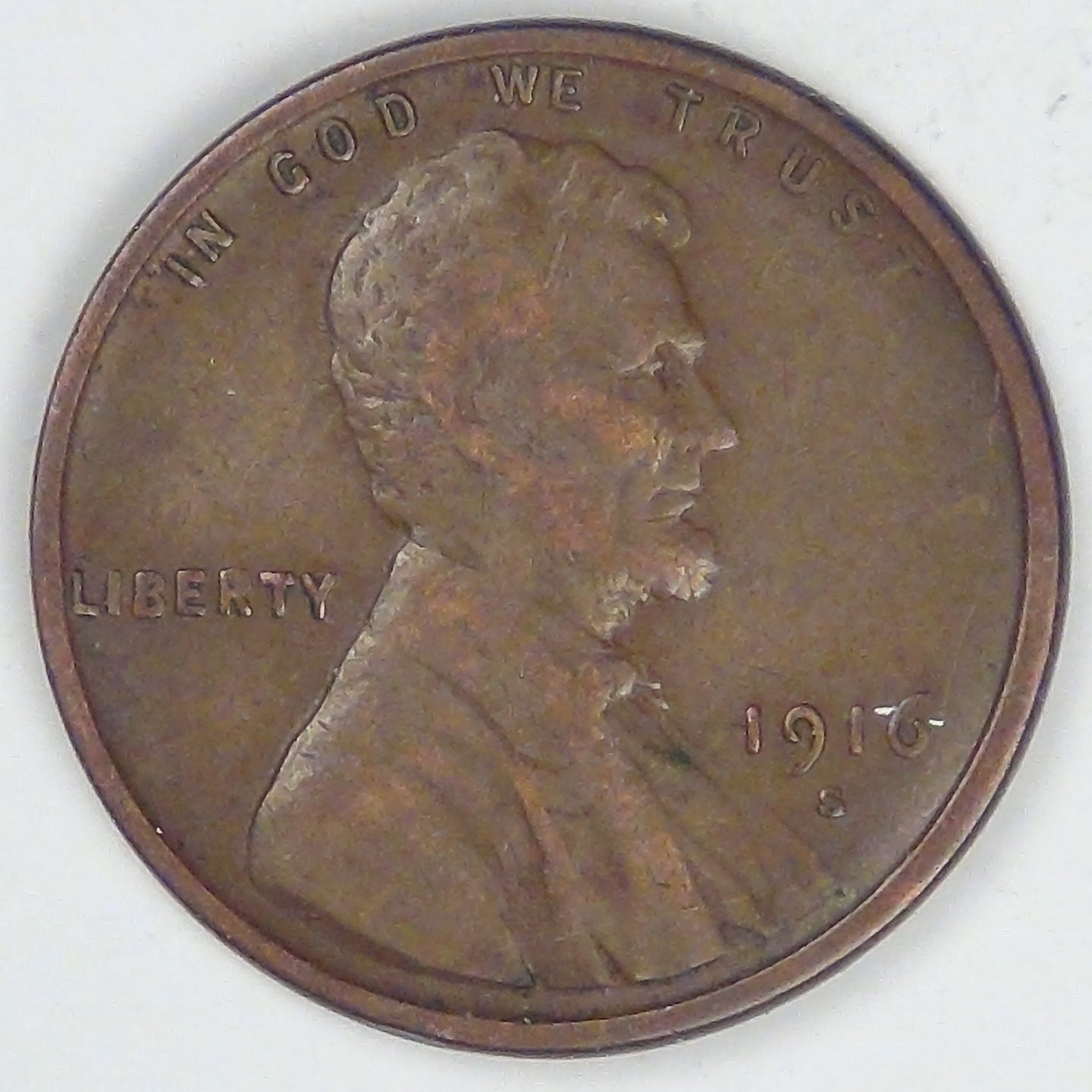 1916-S Lincoln Cent, VF-20