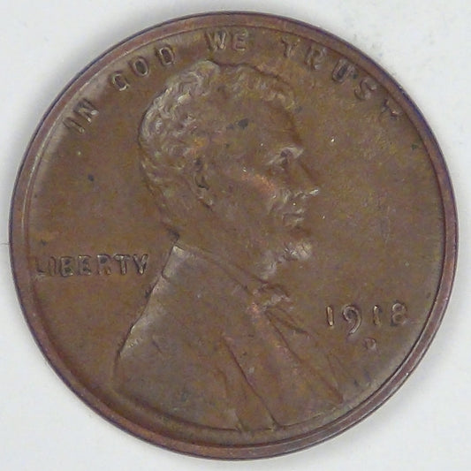 1918-D Lincoln Cent, VF-35