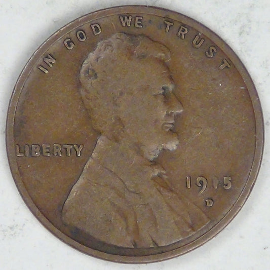1915-D Lincoln Cent, F-12