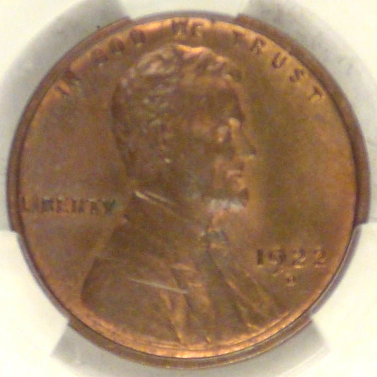 1922-D Lincoln Cent, MS-64 RB CAC