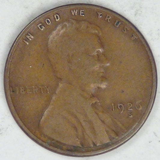 1926-S Lincoln Cent, VG-10