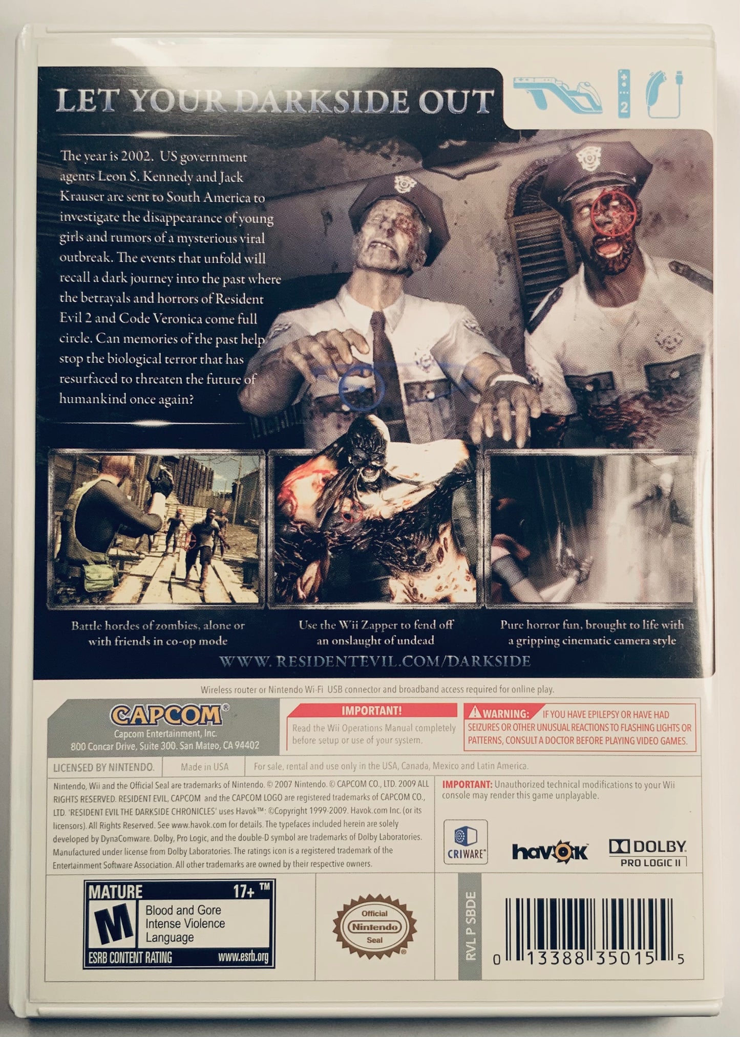 Resident Evil: The Darkside Chronicles for Wii