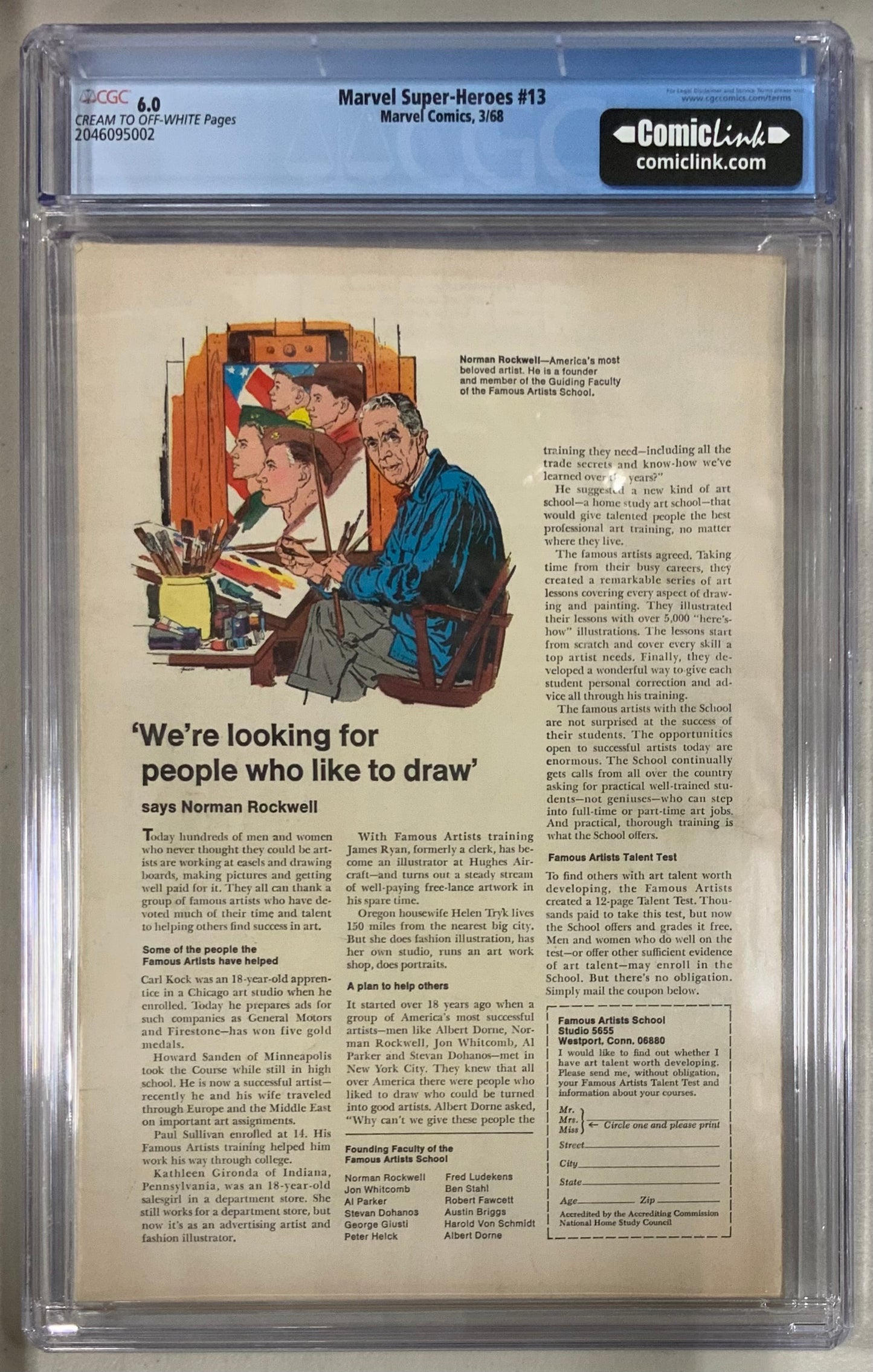 Marvel Super-Heroes 13 graded FN 6.0 by CGC