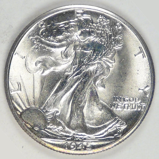 1945-D Walking Liberty Half Dollar, MS-64