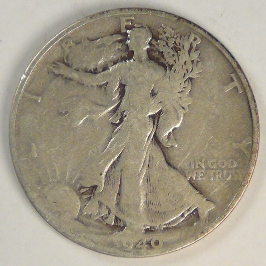 1940-S Liberty Walking Half Dollar, VG-8