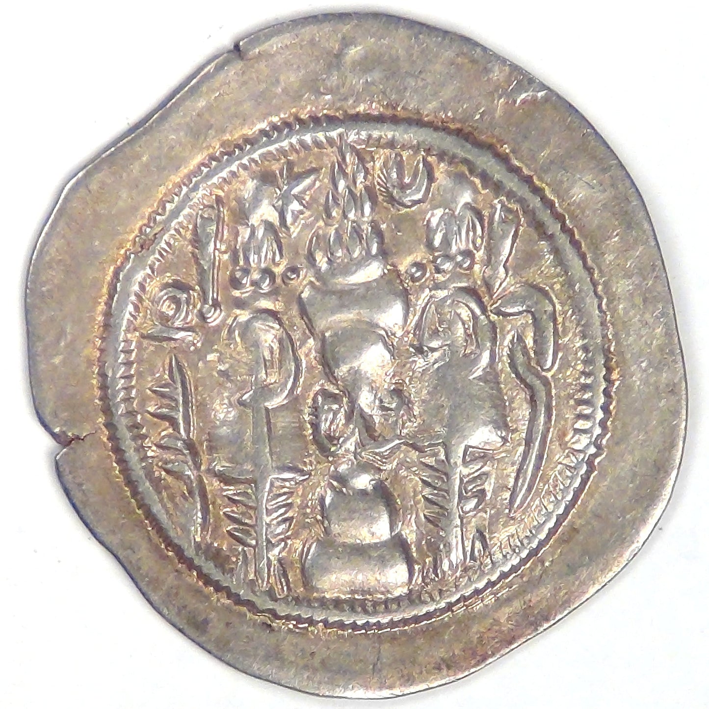 SASANIAN KINGDOM, Hormazd IV (579-590 AD), RY 9 (587 AD), AR Drachm, Choice VF