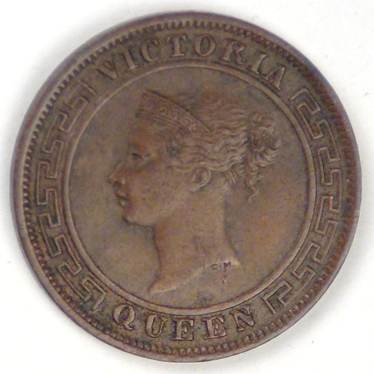 CEYLON - British Colony, Victoria, 1870 Cent, Extra Fine
