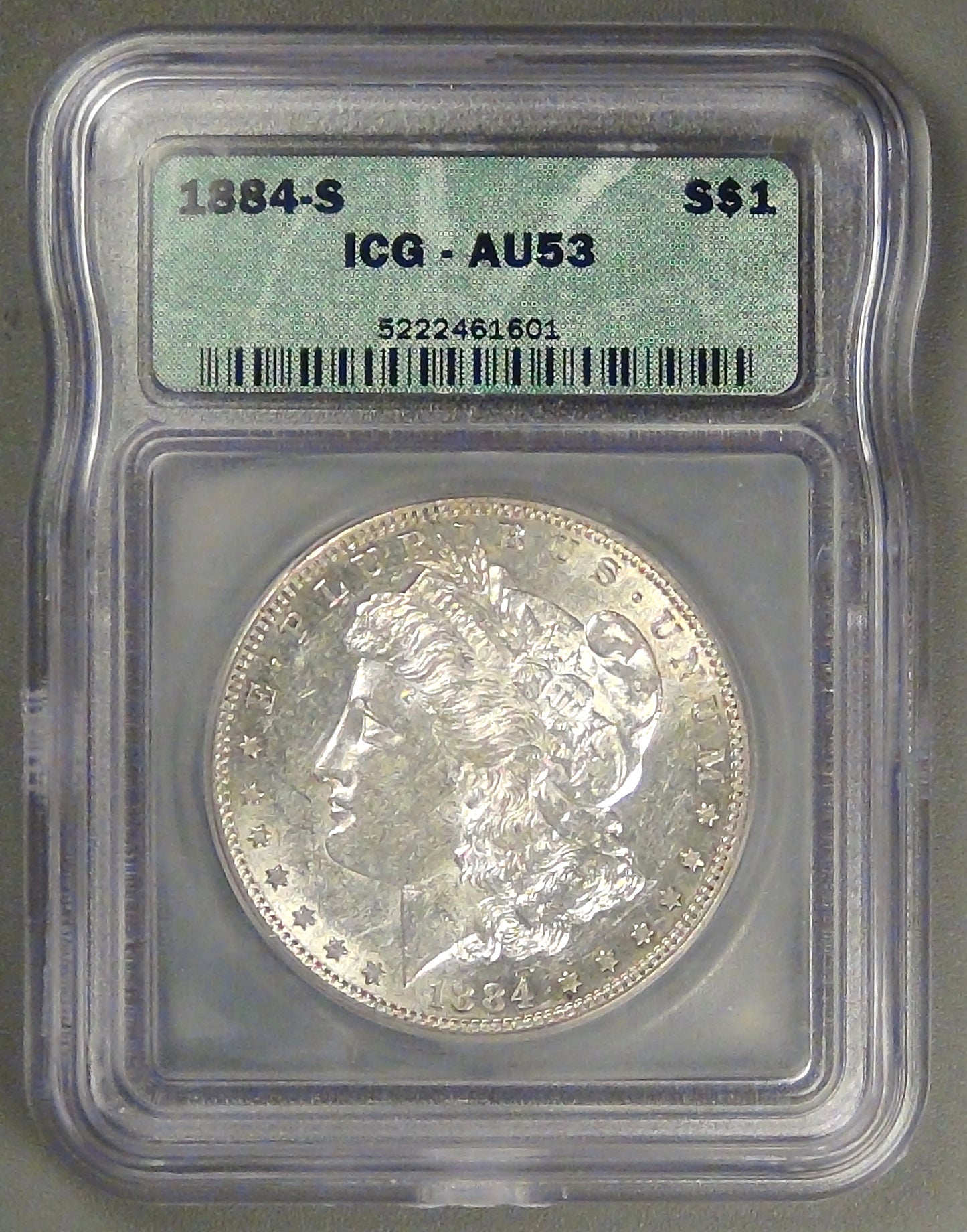 1884-S Morgan Dollar, AU-53 ICG