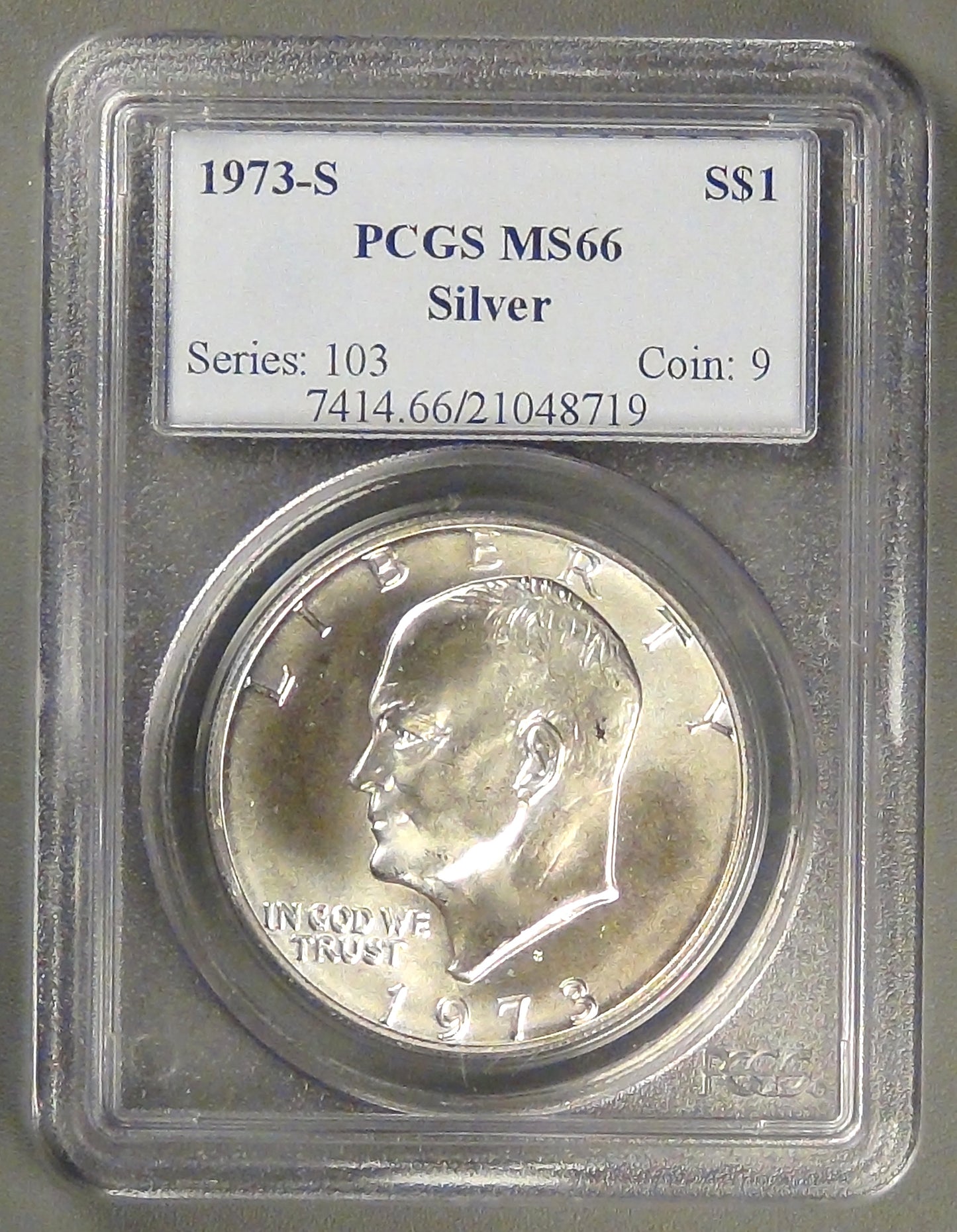 1971-S Eisenhower Silver Dollar, MS-65 PCGS