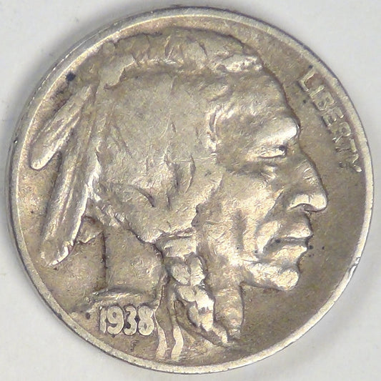 1938-D Buffalo Nickel, F-12