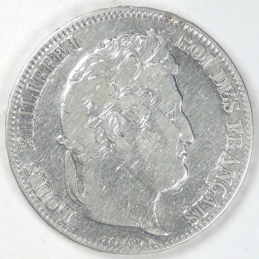 FRANCE - 2nd Kingdom, Louis Philippe, 1835 A, 5 Francs, VF details