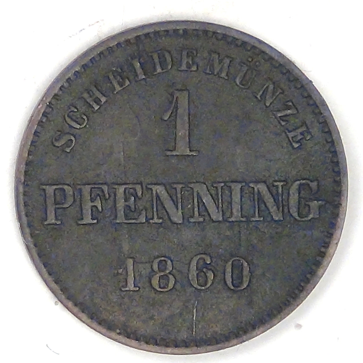 GERMANY - Bavaria, Ludwig I, 1867 Kreuzer, Extra Fine