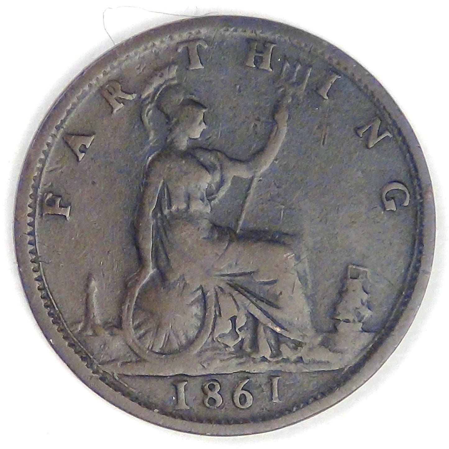 GREAT BRITAIN, Victoria, 1861 Farthing, Very Fine