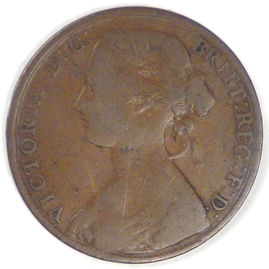 GREAT BRITAIN, Victoria, 1861 Penny, Very Good