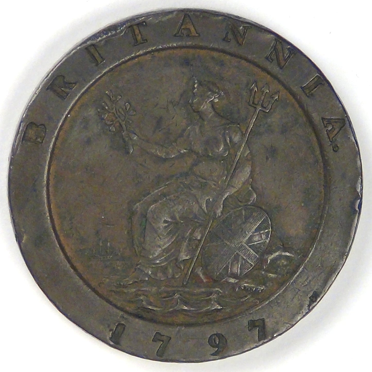 GREAT BRITAIN, George III, 1797, 2 Pence, Very Fine