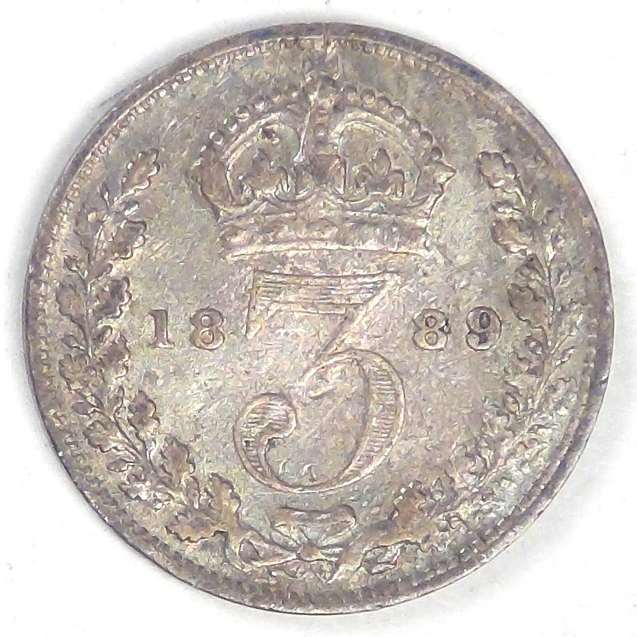 GREAT BRITAIN, Victoria, 1889, 3 Pence, Very Fine