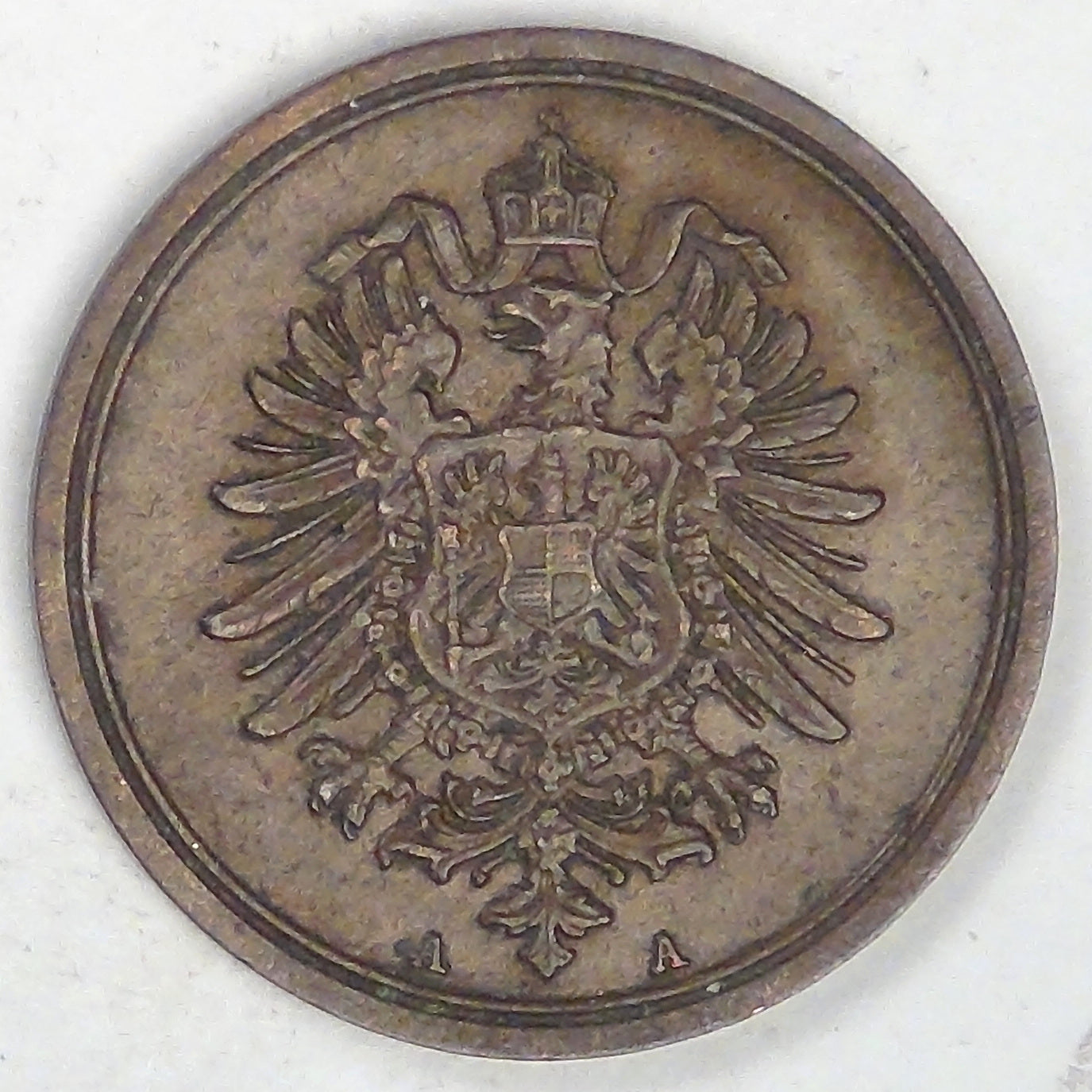 GERMANY - Empire, Wilhelm I, 1887 A, Pfennig, Extra Fine