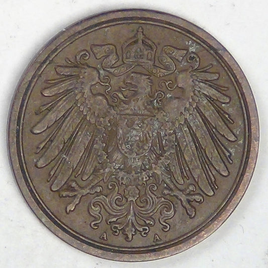 GERMANY - Empire, Wilhelm II, 1890 A, Pfennig, Extra Fine