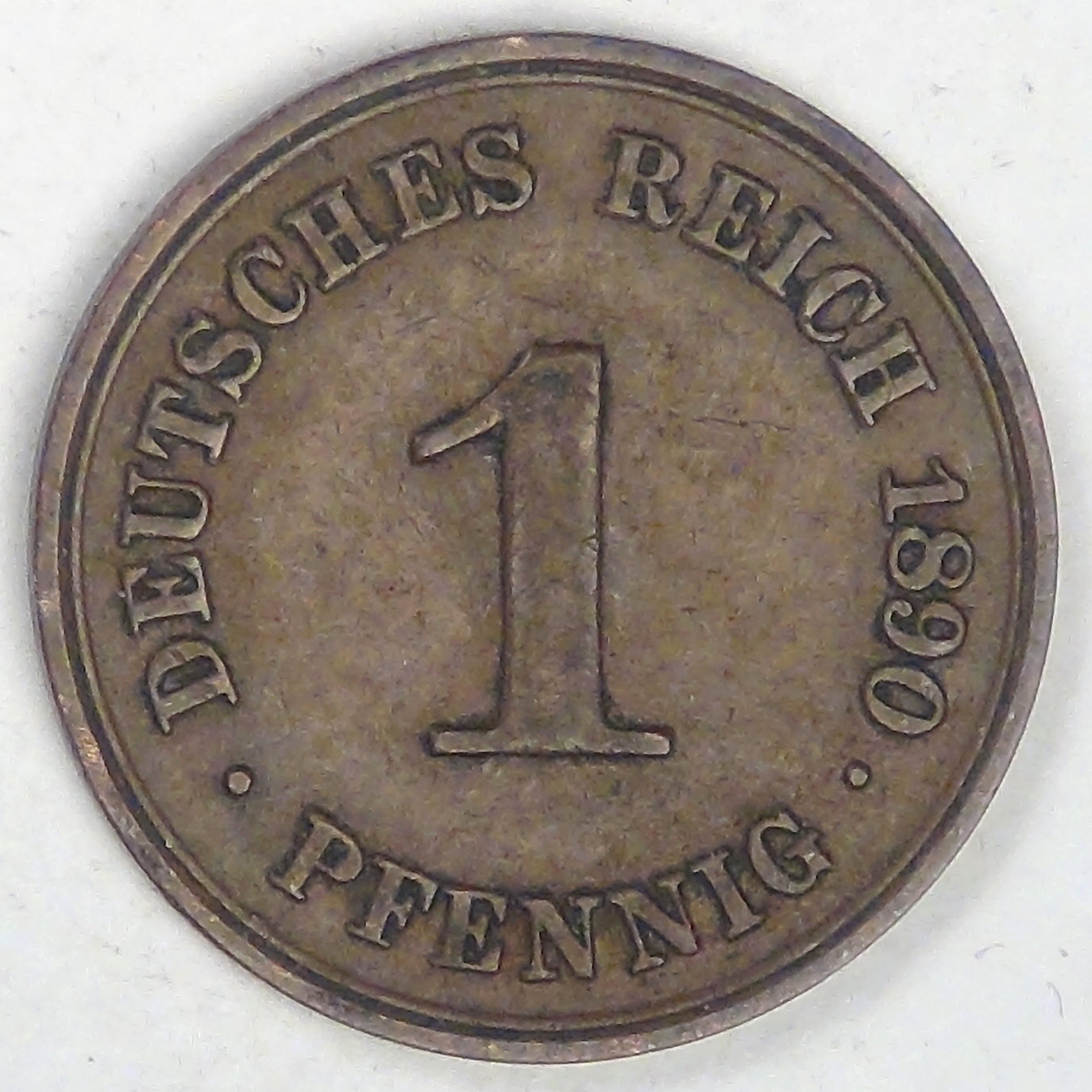 GERMANY - Empire, Wilhelm II, 1890 A, Pfennig, Extra Fine