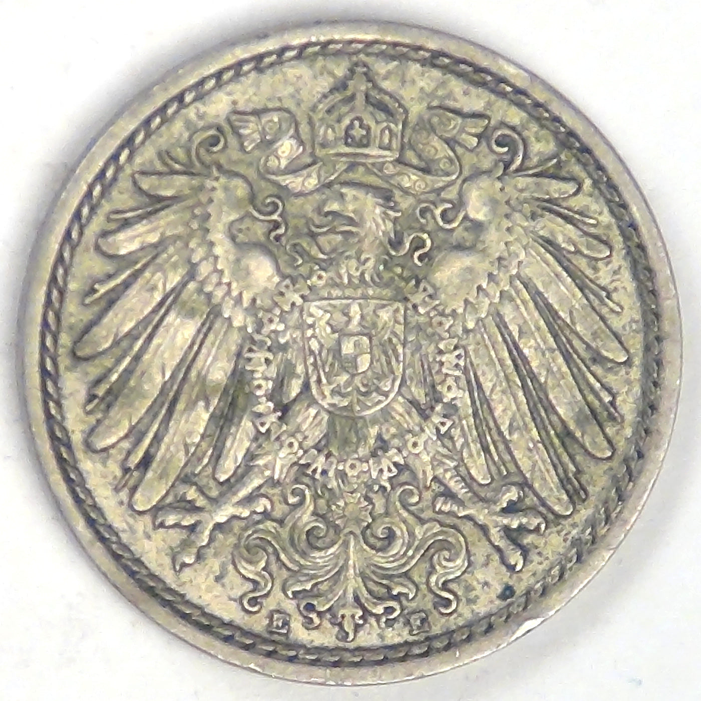 GERMANY - Empire, Wilhelm II, 1904 E, 5 Pfennig, Extra Fine