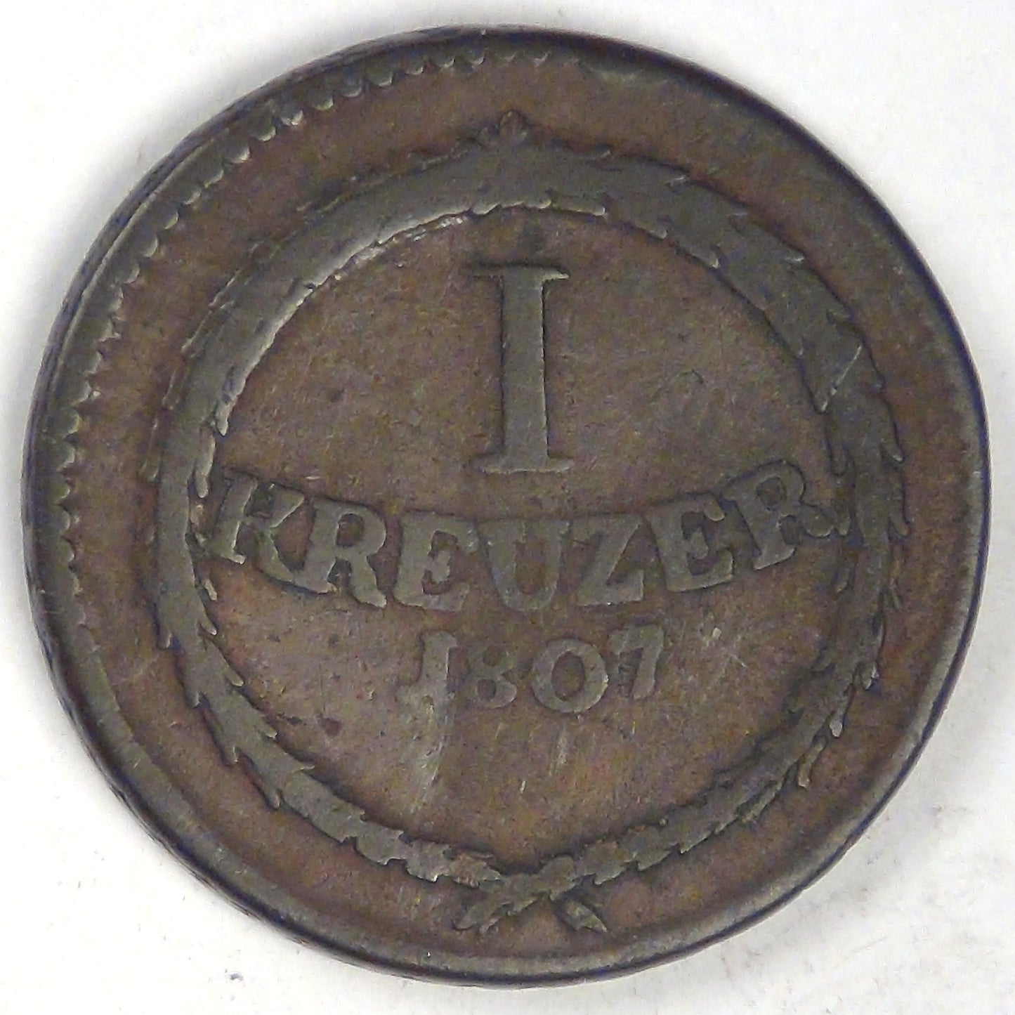 GERMANY - Baden, Karl I Friedrich, 1807 Kreuzer, Fine