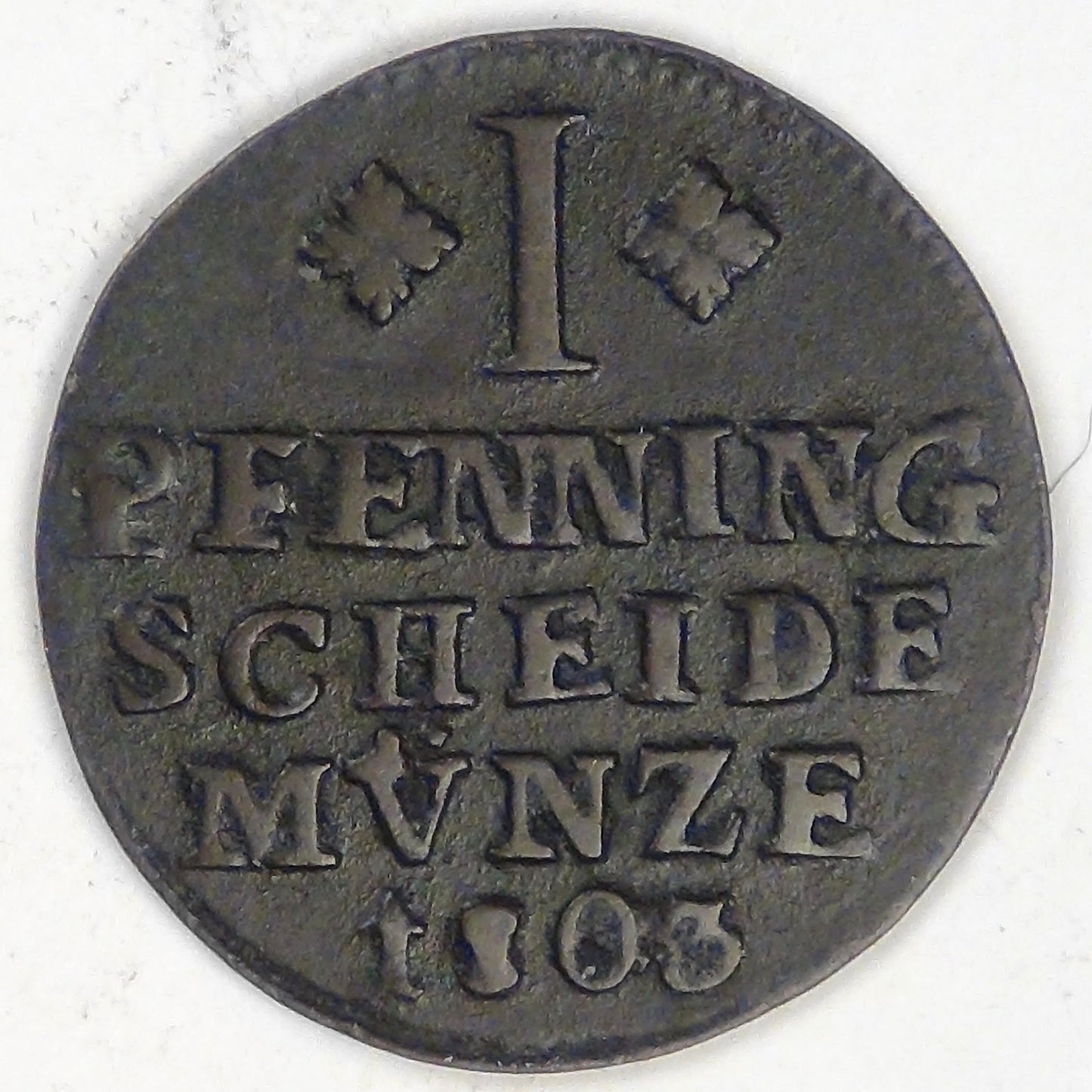 GERMANY - Brunswick-Wolfenbüttel, Karl II Wilhelm Ferdinand, 1803 MC, Pfenning, Very Fine