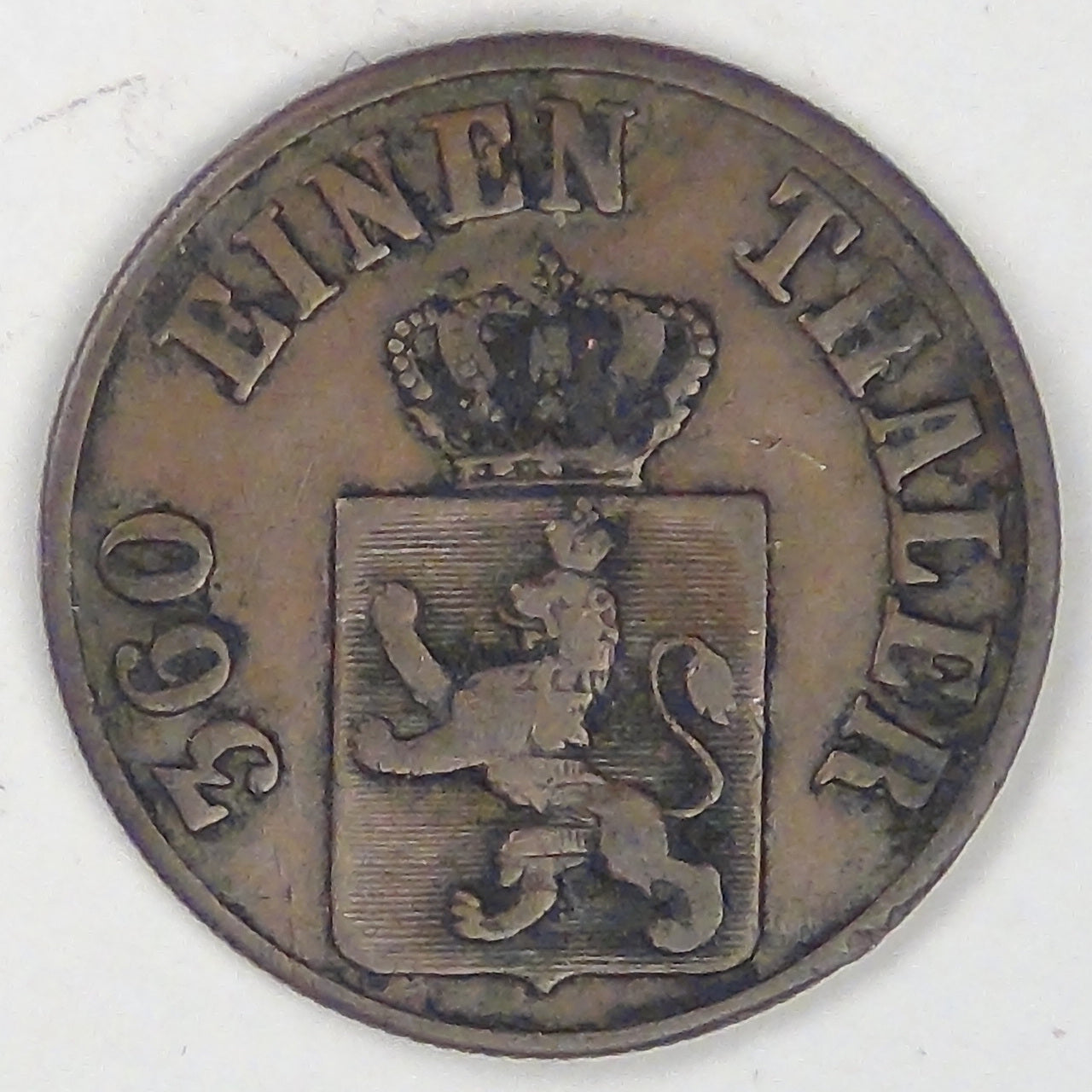 GERMANY - Hesse-Cassel, Friedrich Wilhelm, 1843 Heller, Very Fine