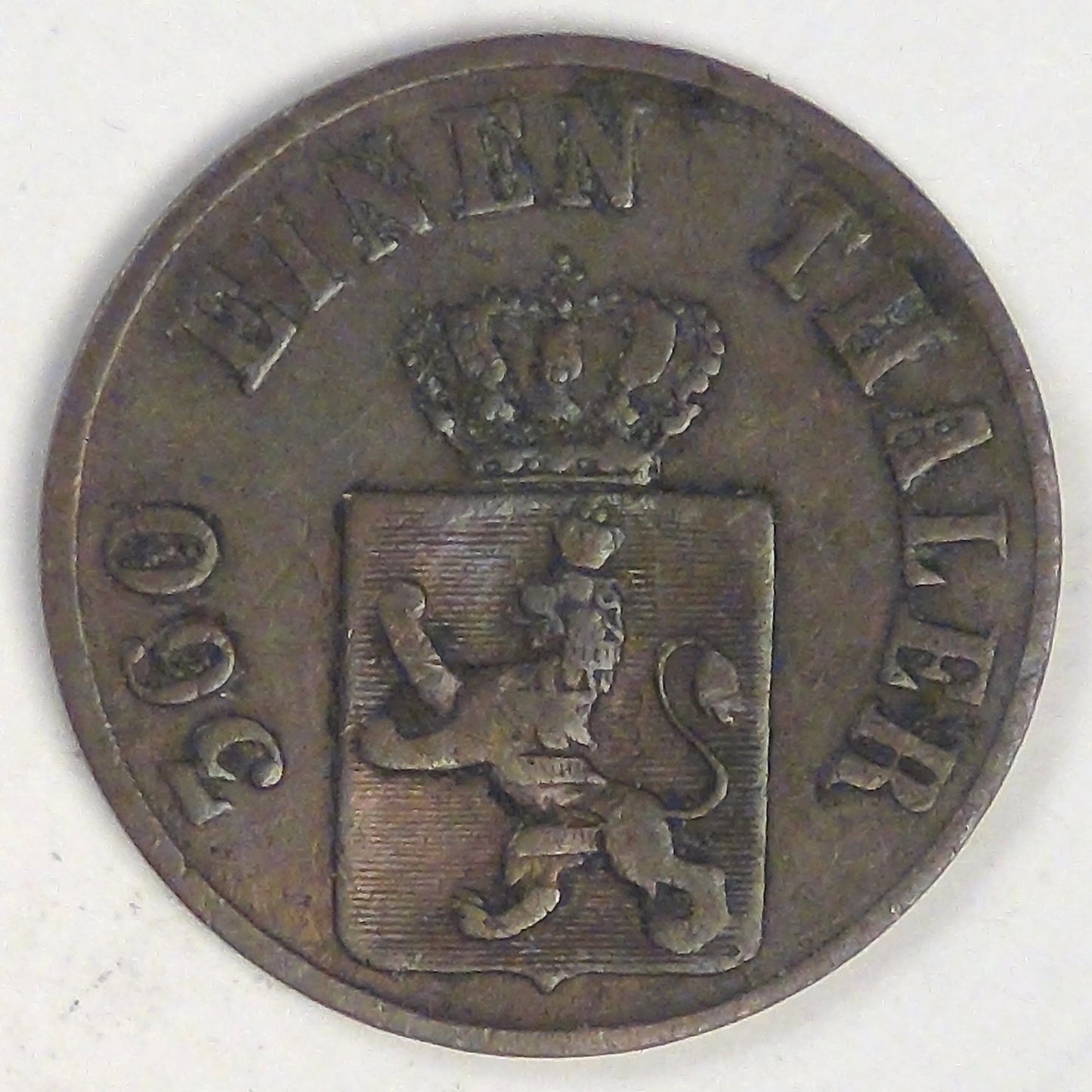 GERMANY - Hesse-Cassel, Friedrich Wilhelm, 1862 Heller, Fine+