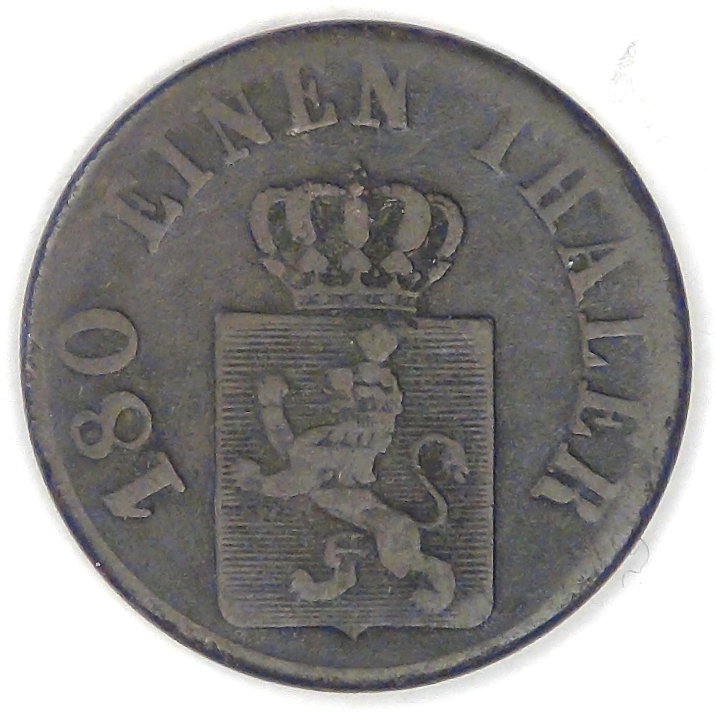 GERMANY - Hesse-Cassel, Wilhelm II and Friedrich Wilhelm, 1843, 2 Heller, Fine