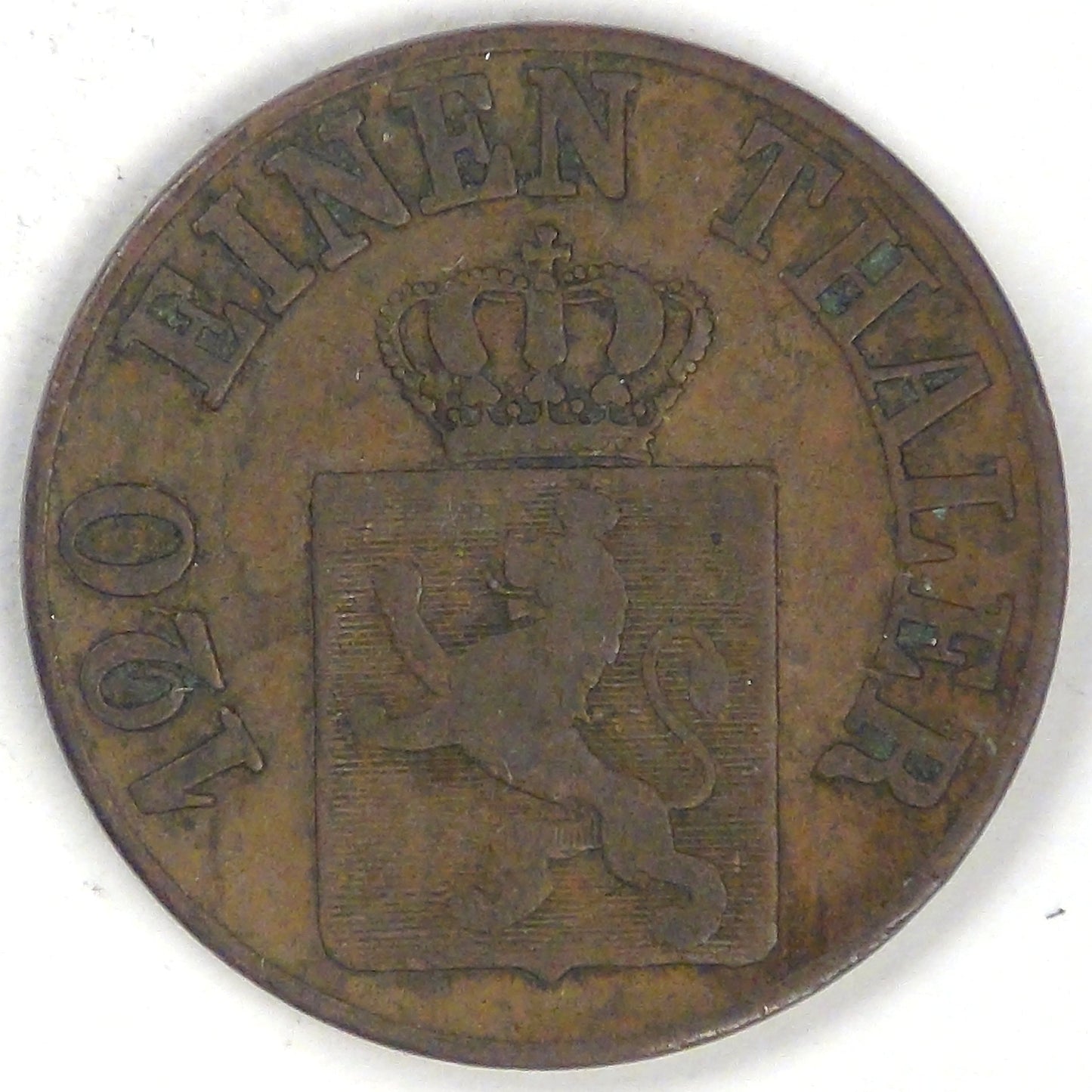GERMANY - Hesse-Cassel, Friedrich Wilhelm I, 1852, 3 Heller, Very Fine