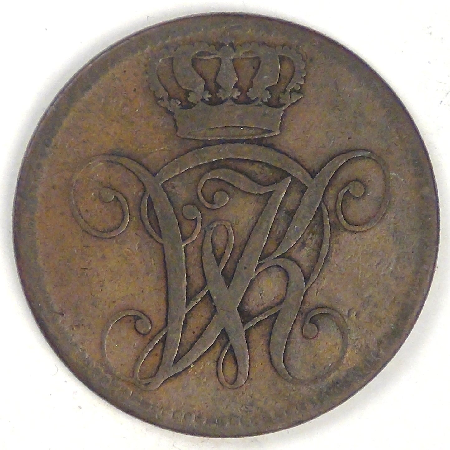 GERMANY - Hesse-Cassel, Wilhelm II, 1828, 4 Heller, Fine / VG