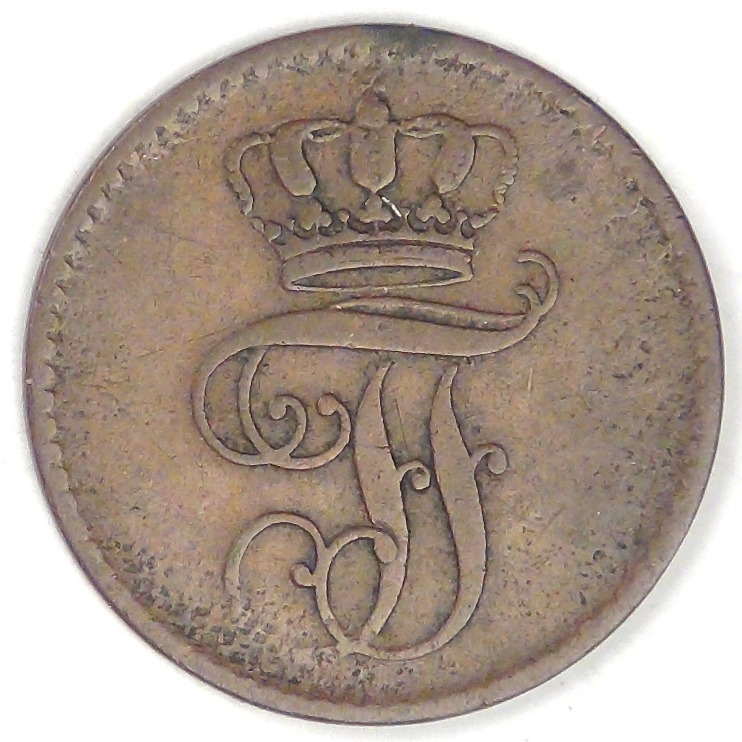 GERMANY - Mecklenburg-Schwerin, Friedrich Franz II, 1843, 3 Pfennig, Fine