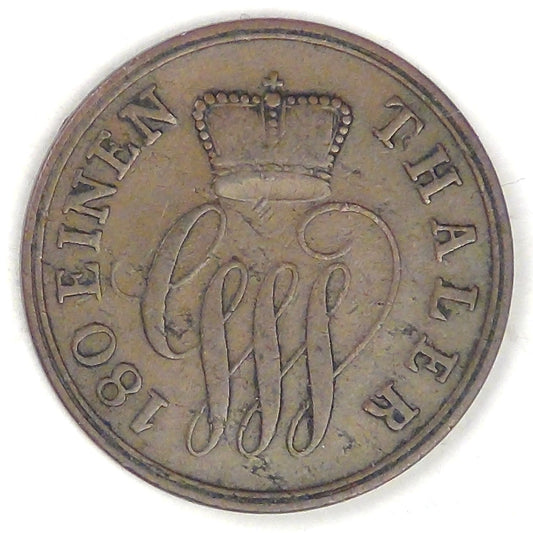 GERMANY - Principality of Schaumburg-Lippe, Georg Wilhelm, 1858 A, 2 Pfennige, Fine+