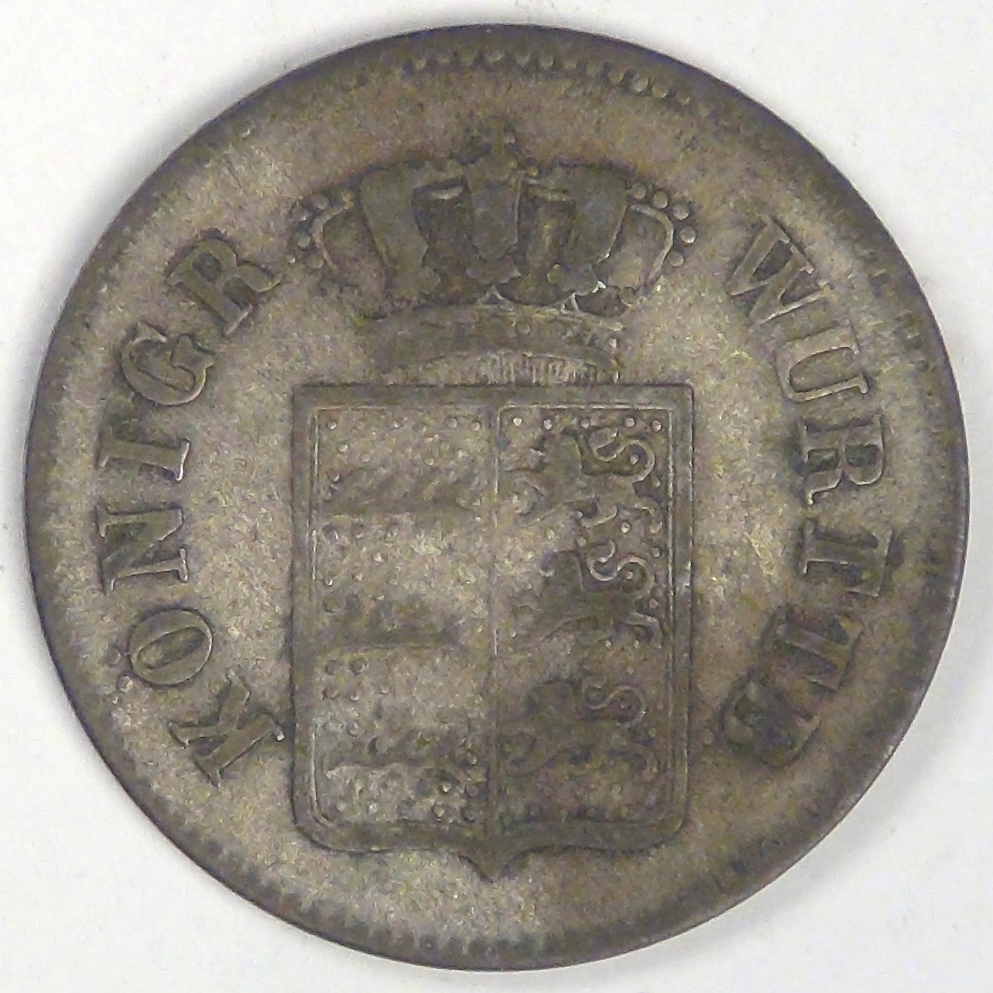 GERMANY - Kingdom of Württemberg, Wilhelm I, 1847, 6 Kreuzer, Choice Fine