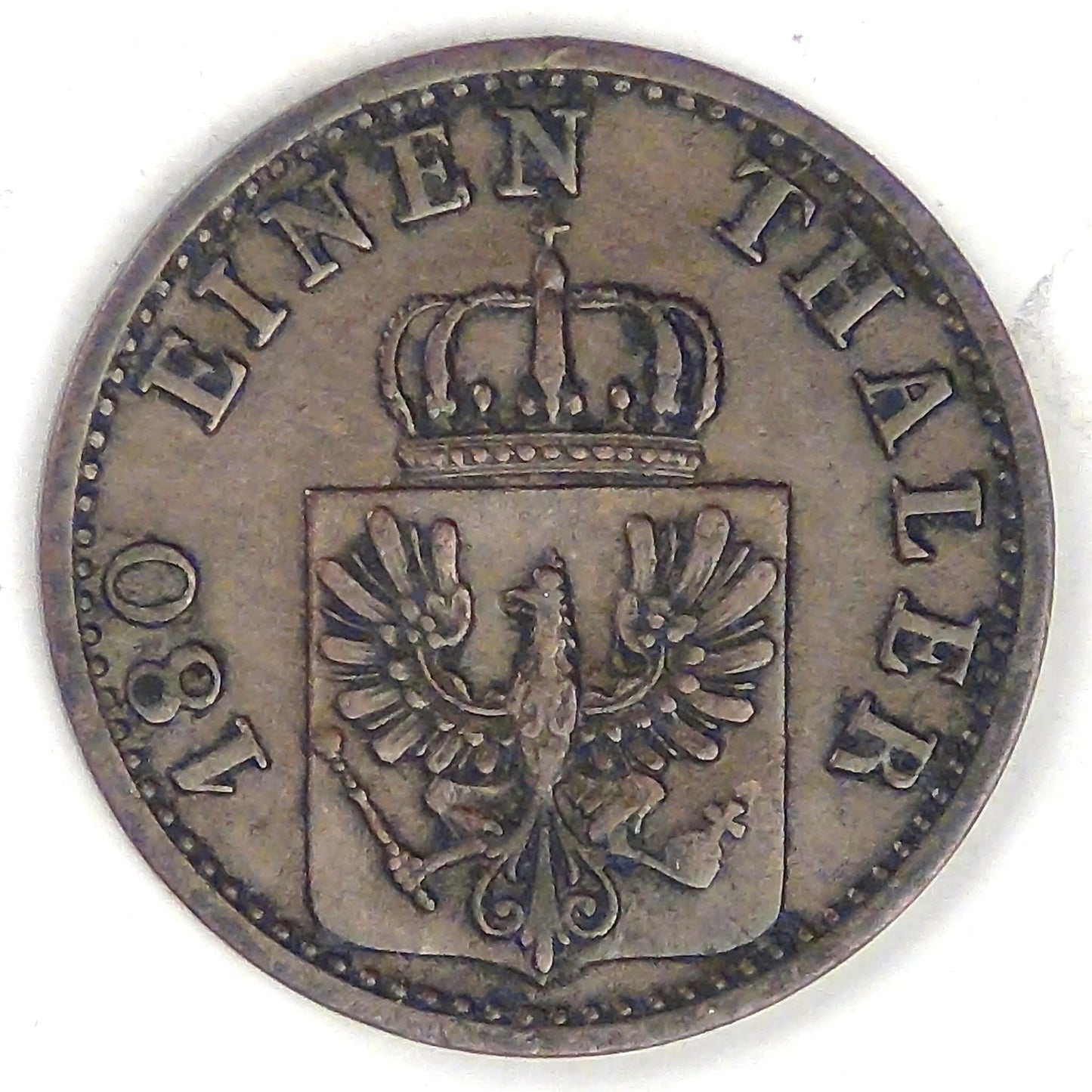 GERMANY - Prussia, Wilhelm I, 1866 A, 2 Pfennige, Choice Very Fine