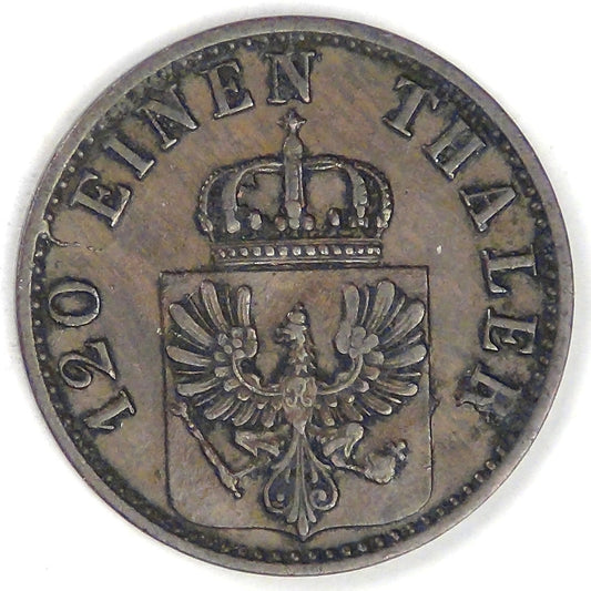 GERMANY - Prussia, Wilhelm I, 1868 A, 3 Pfennige, Very Fine +