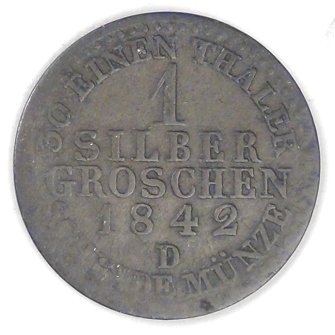 GERMANY - Prussia, Friedrich Wilhelm IV, 1842 D, Silbergroschen, Fine