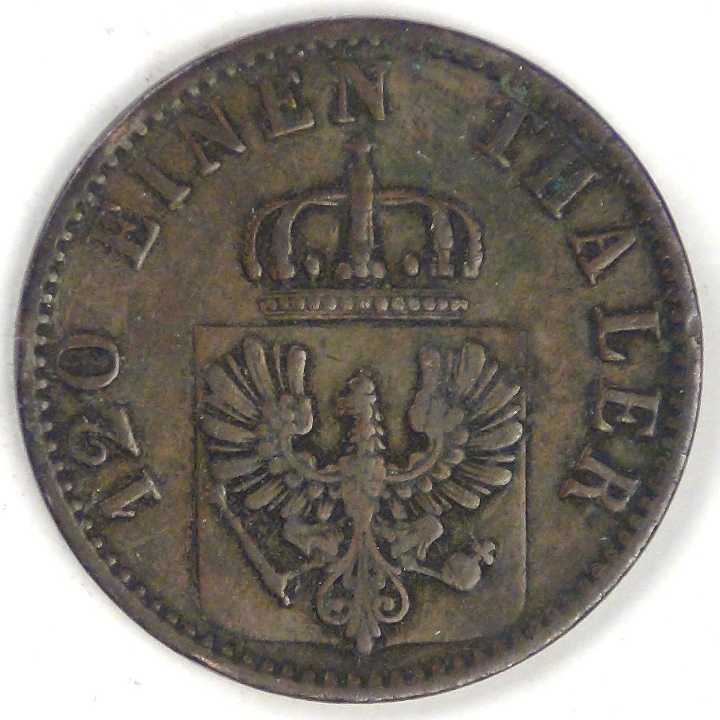 GERMANY - Prussia, Wilhelm I, 1867 B, 3 Pfennige, Very Fine
