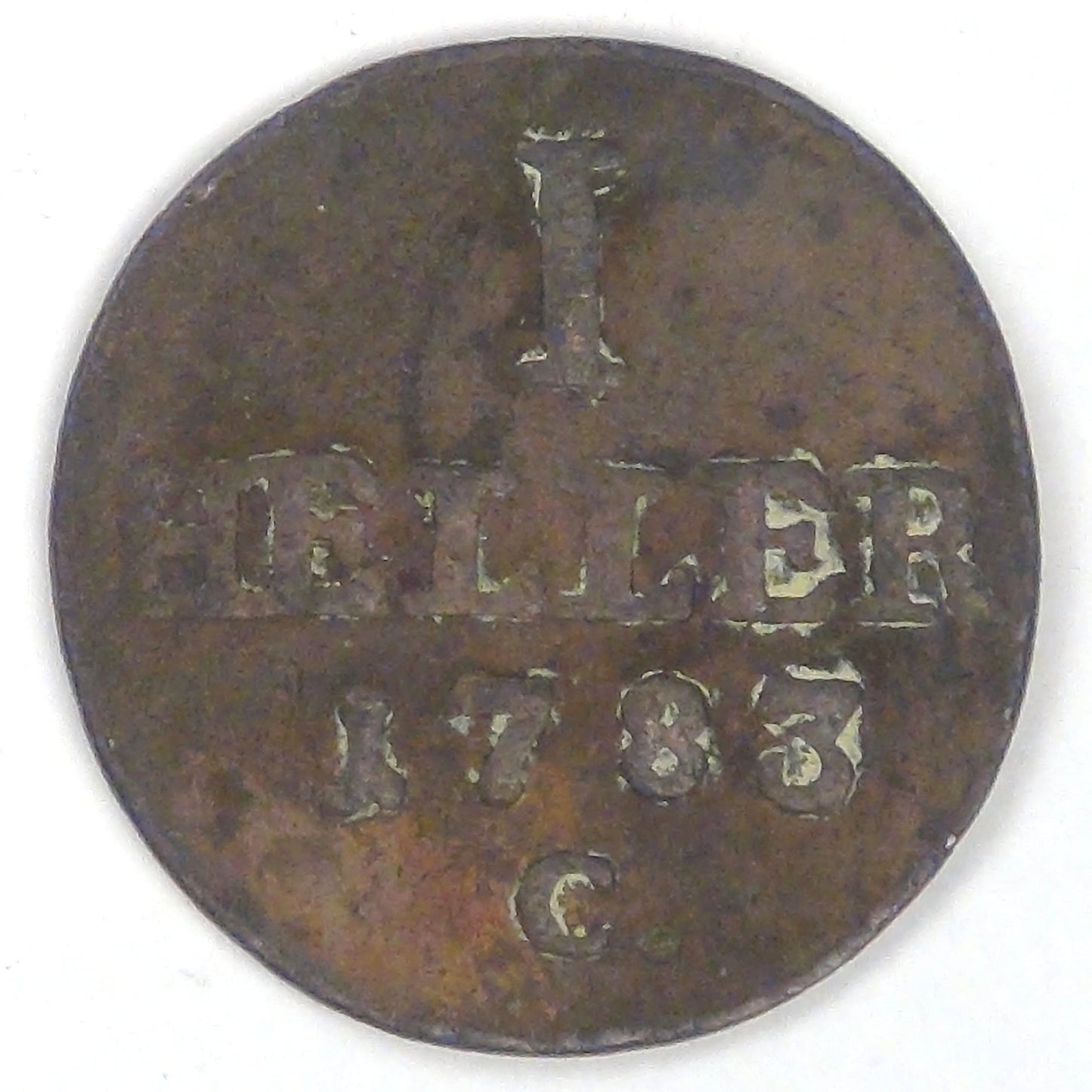 GERMANY - Electorate of Saxony, Friedrich August III, 1783 C, Heller, Very Fine