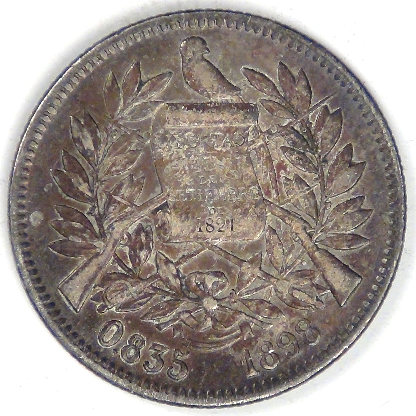 GUATEMALA - Republic, 1898, 2 Reales, Choice VF