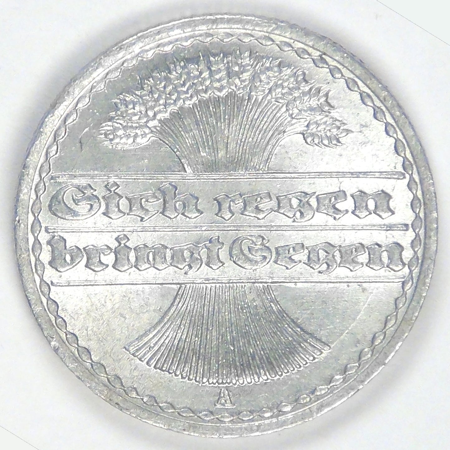 GERMANY - Weimar Republic, 1922 A, 50 Pfennig, Brilliant Uncirculated