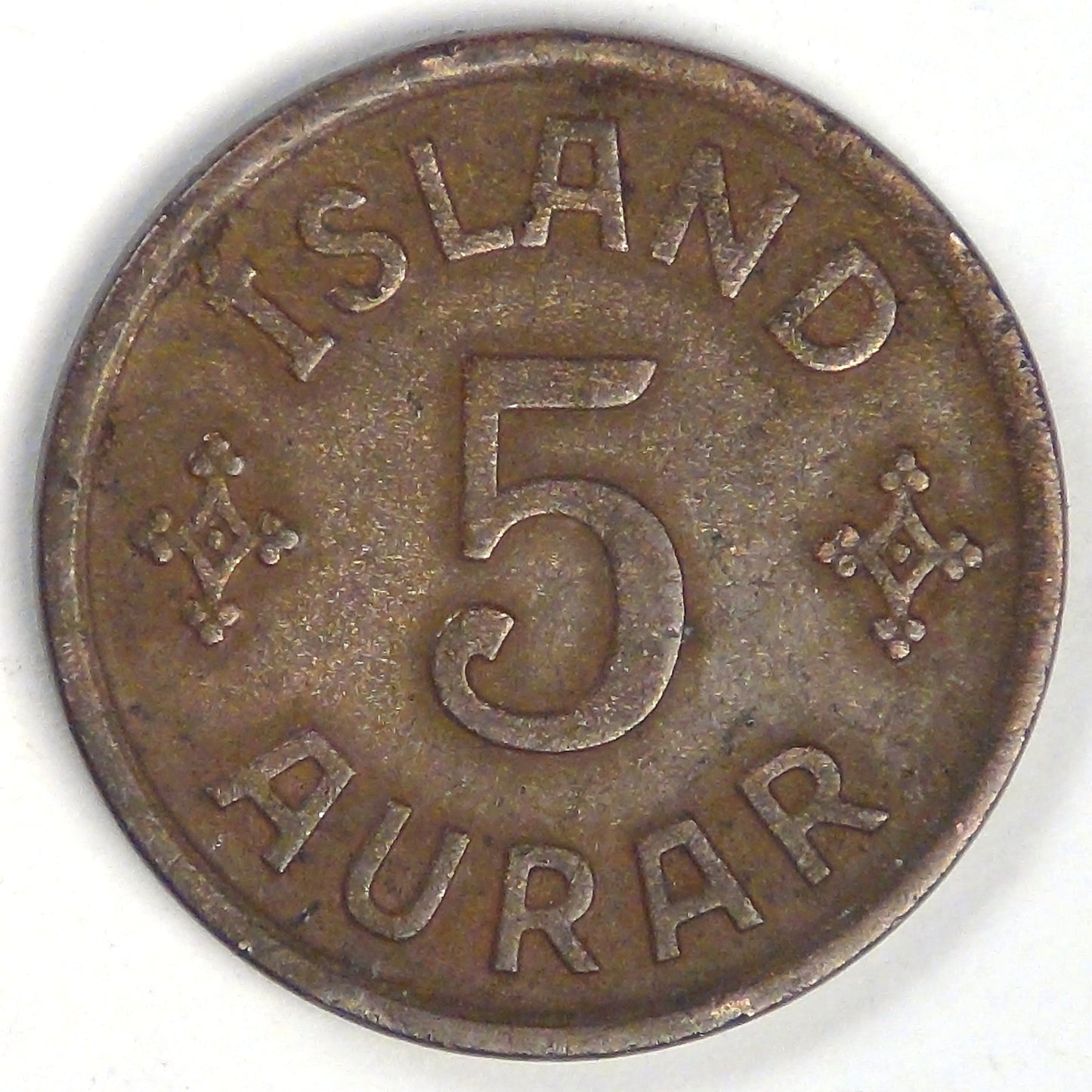 ICELAND - Kingdom, Christian X, 1926 HCN ❤GJ, 5 Aurar, Very Fine