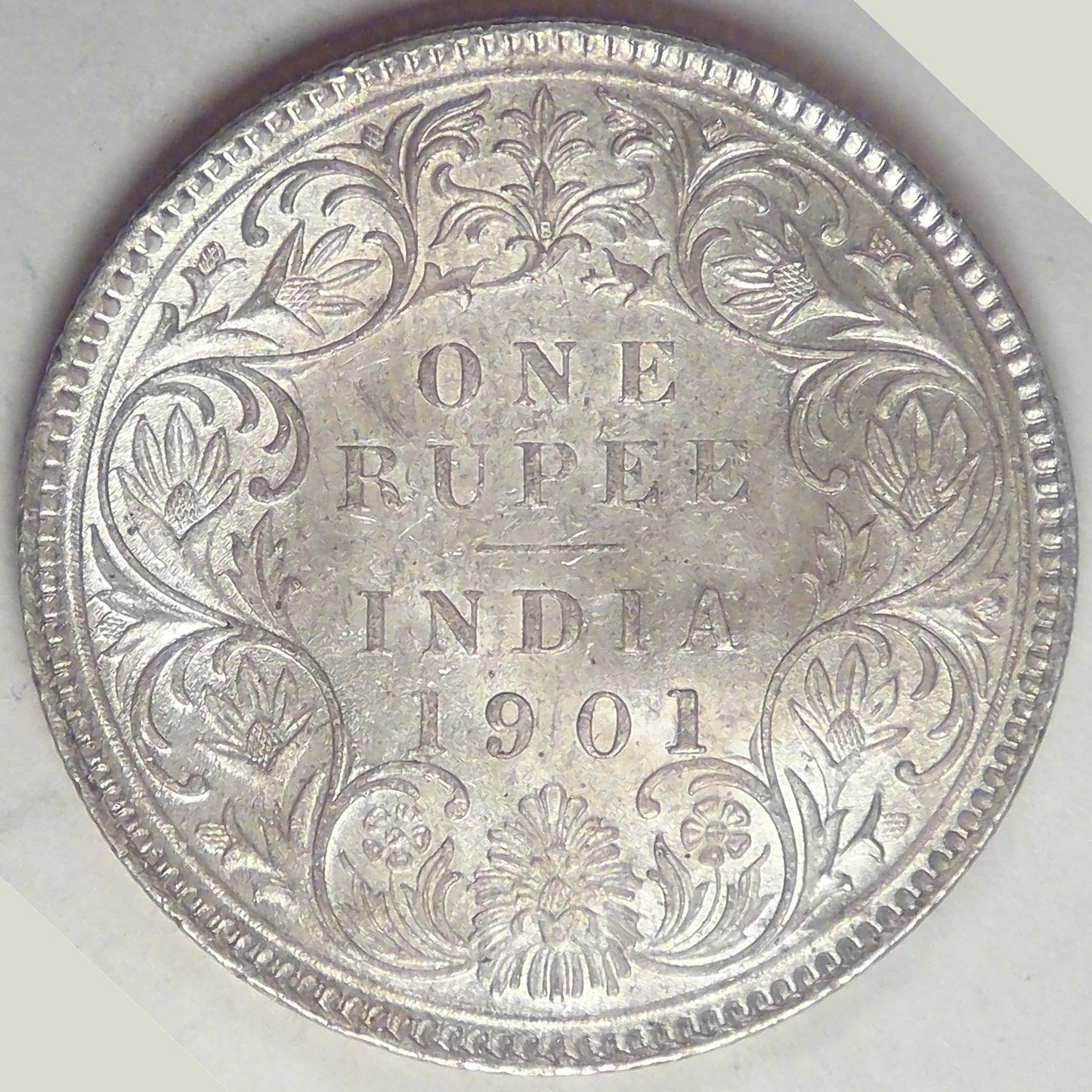 INDIA - British Colony, Victoria, 1901 B, Rupee, Choice AU