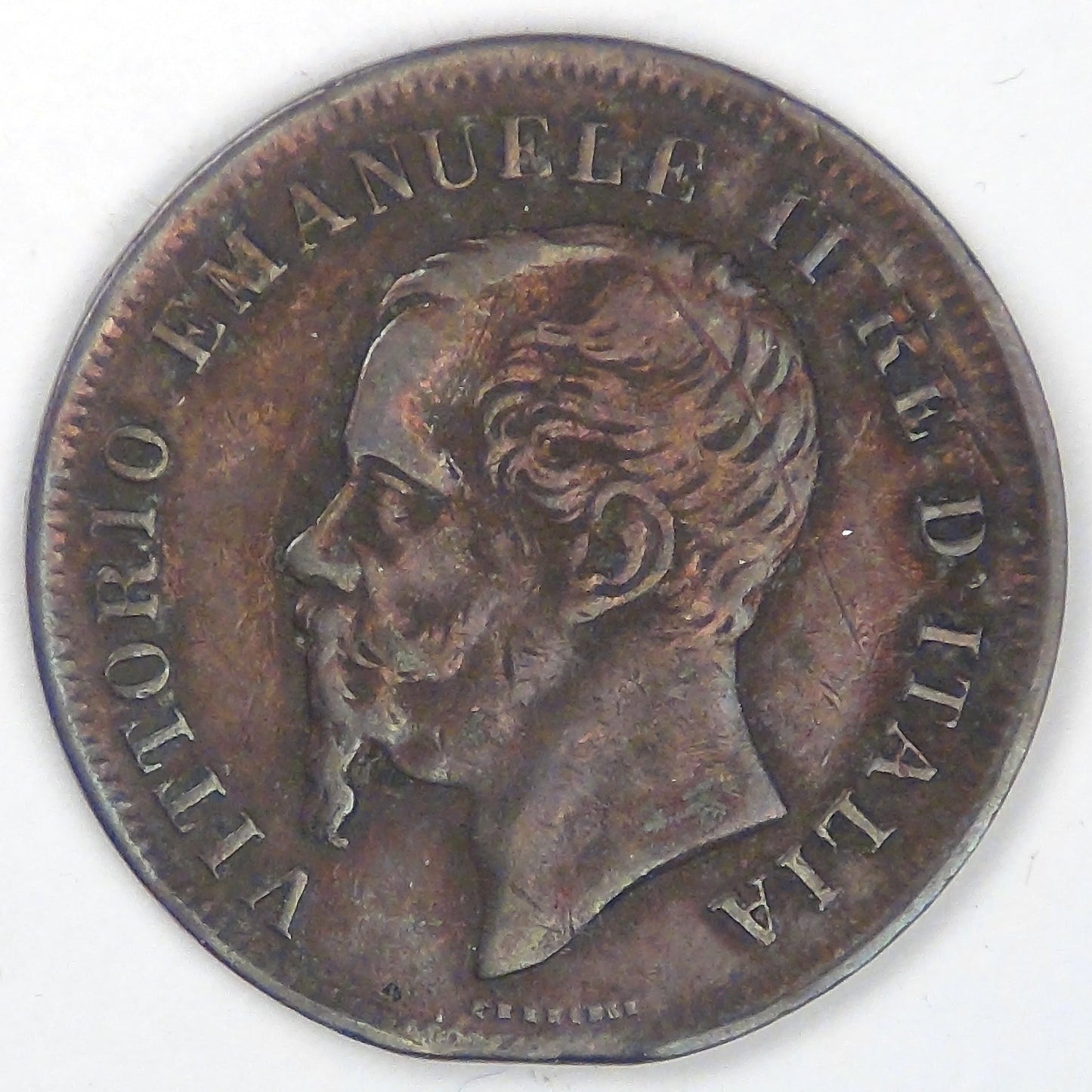 ITALY - Kingdom, Vittorio Emmanuel II, 1861 N, 5 Centesimi, Very Fine