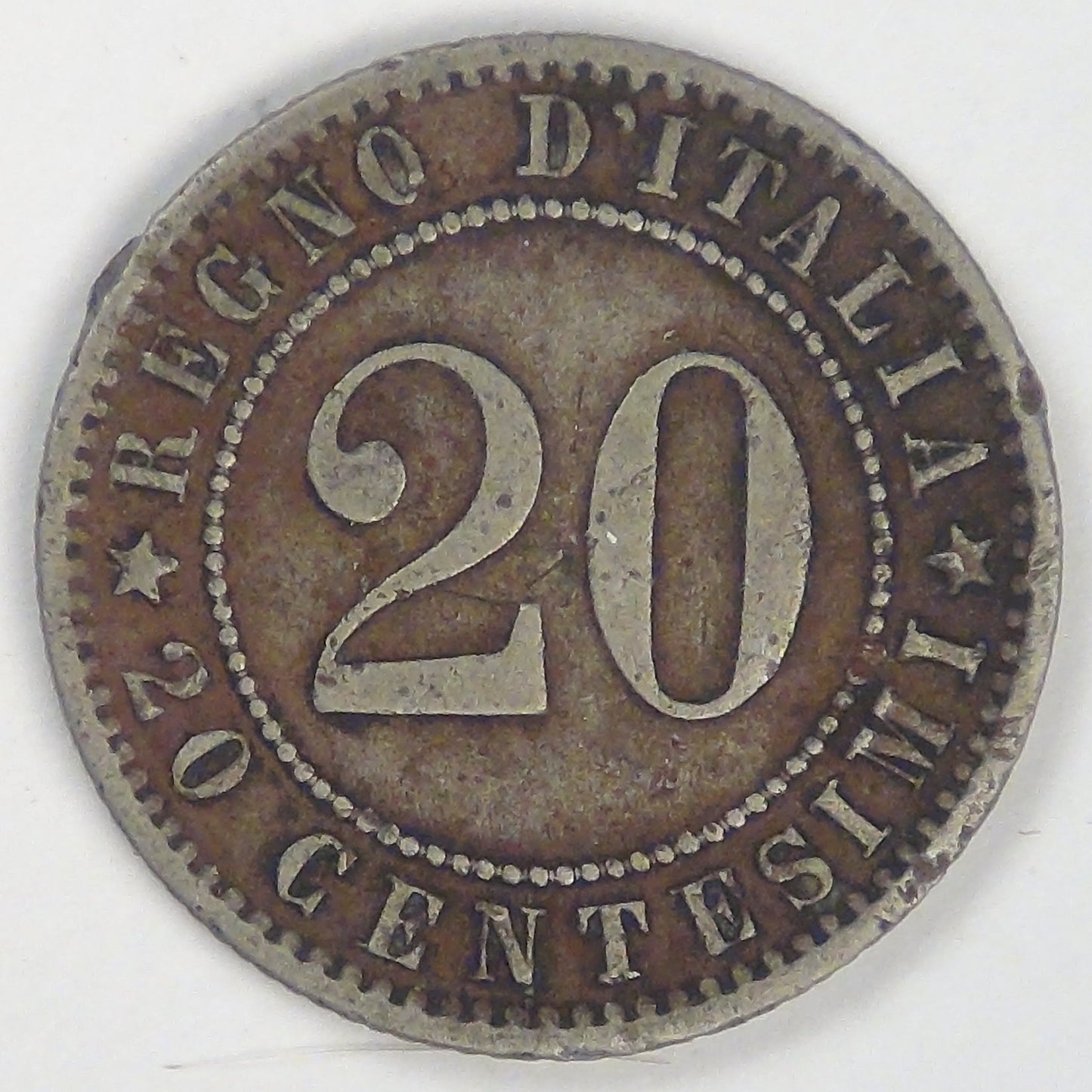 ITALY - Kingdom, Umberto I, 1894 R, 20 Centesimi, Very Fine