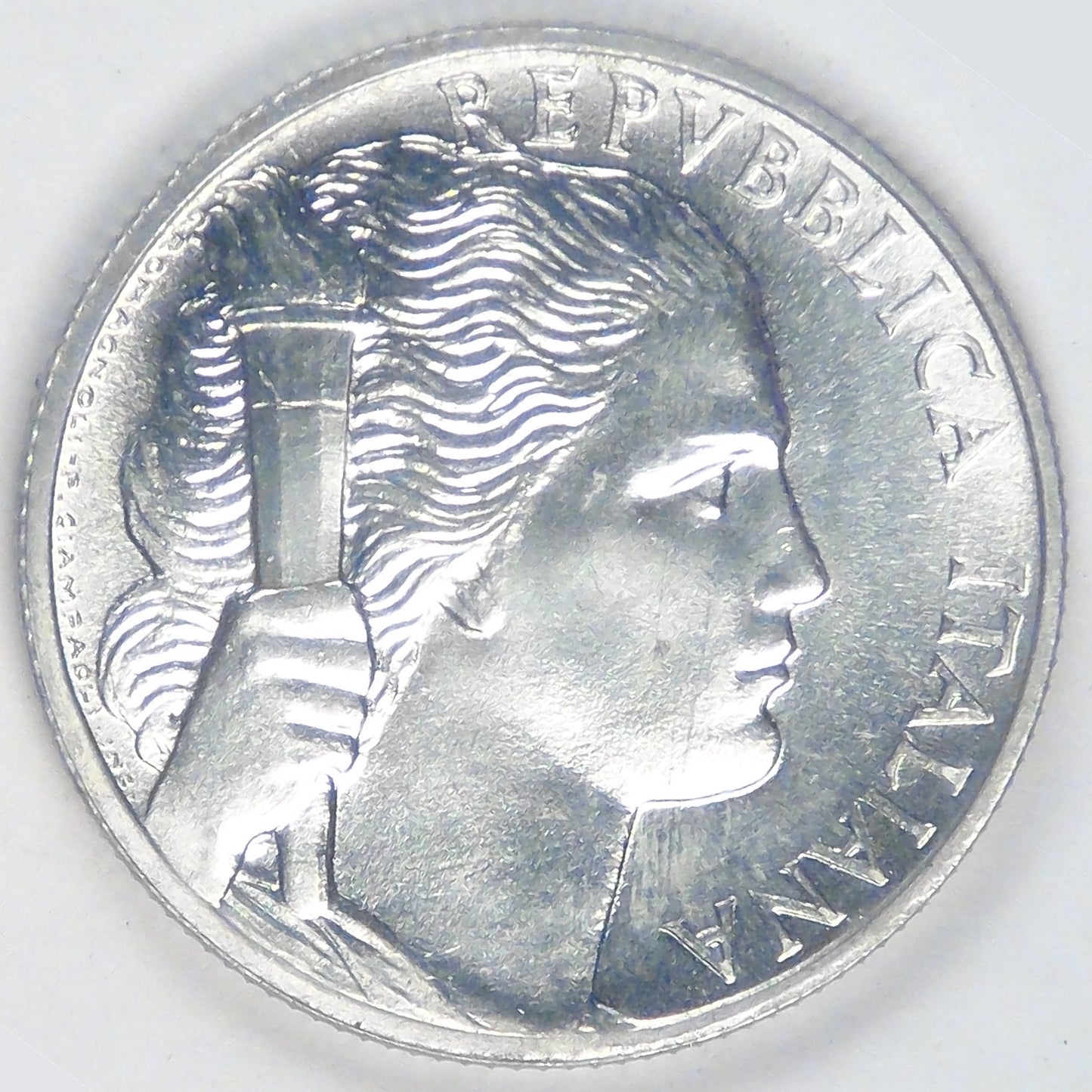 ITALY - Republic, 1950 R, 5 Lire, Brilliant Uncirculated