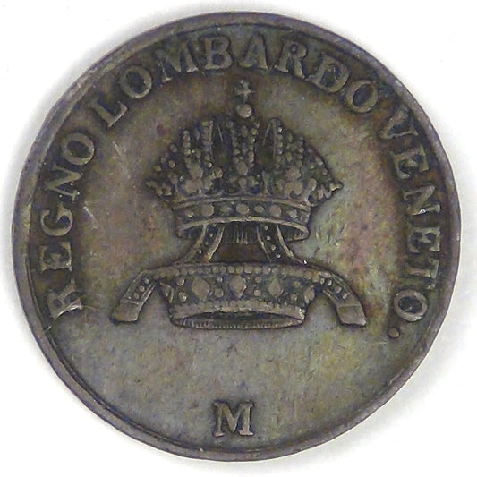 ITALY - Lombardy-Venetia, Ferdinand I, 1839 M Centesimo, Choice Very Fine
