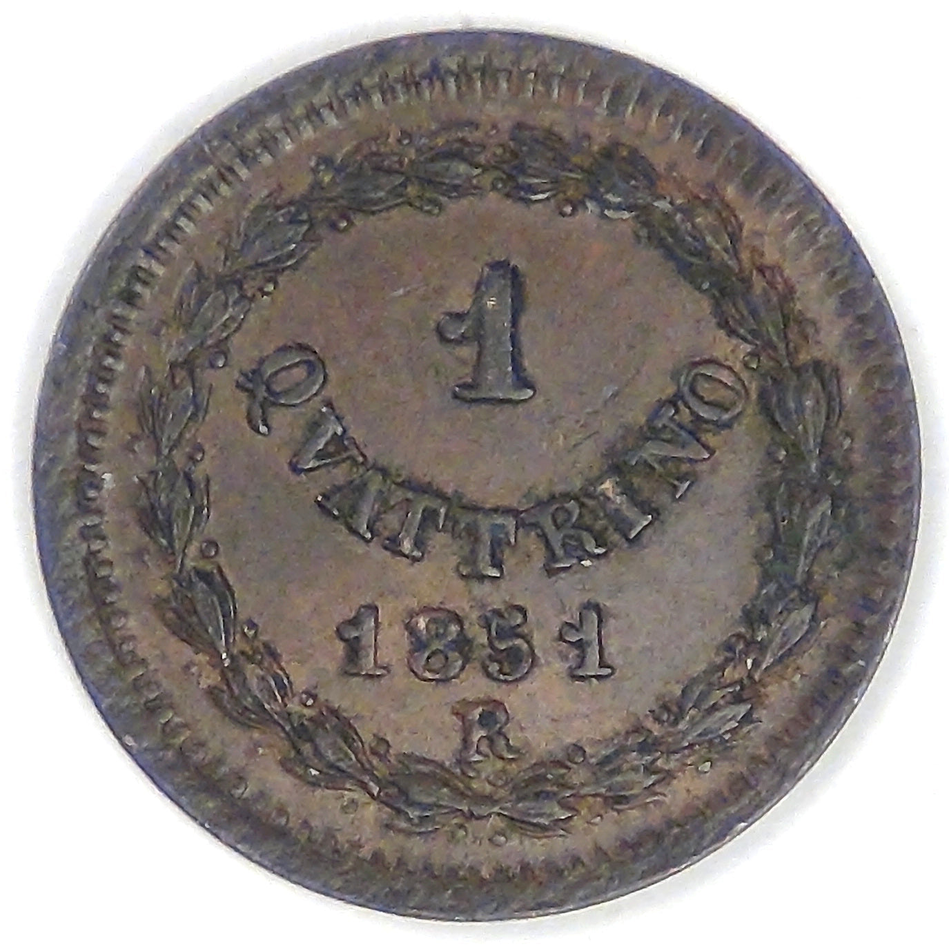 PAPAL STATES, Pius IX, 1851-VI R, Quattrino, Choice Extra Fine